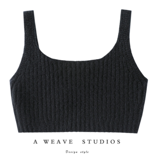 100%纯山羊绒吊带背心女羊绒抹胸毛衣针织衫 官方正品 设计美学