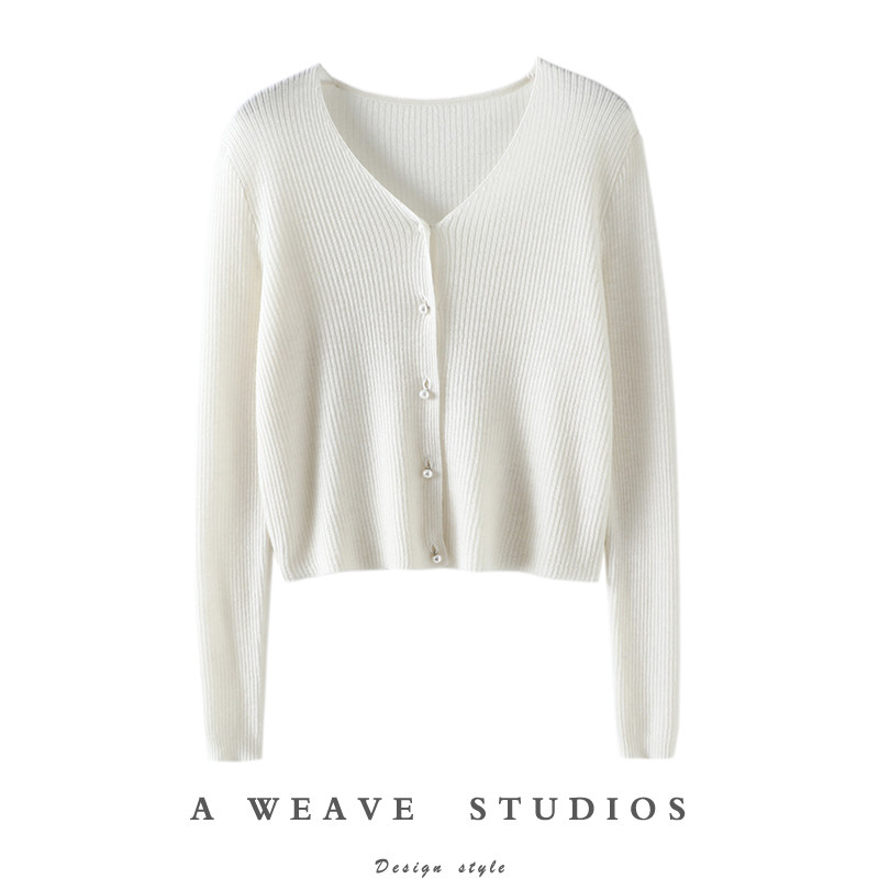 好舒服！夏季防晒纯羊绒开衫女短款薄外套搭配裙子空调衫针织外套