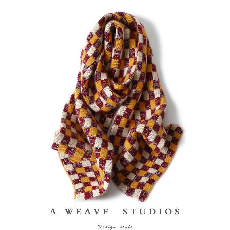 启超高端100%纯山羊绒围巾