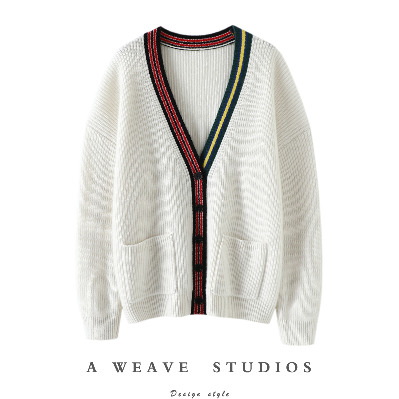 启超高端100%纯山羊绒衫