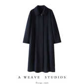 官方正品 富家名媛100%纯山羊绒大衣双面呢大衣长款 外套秋冬加厚