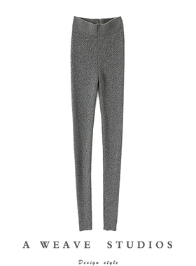 启超再出神裤！外穿内搭均可纯羊绒裤子女外穿螺纹弹力修身针织裤