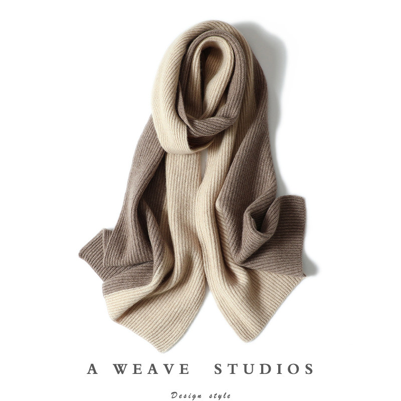 启超高端100%纯山羊绒围巾