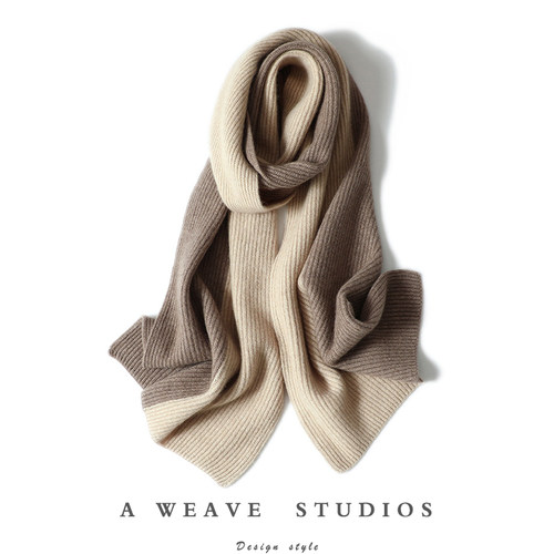 启超高端100%纯山羊绒围巾