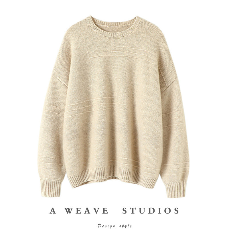 启超低调又精致！加厚100%纯山羊绒衫女圆领纯羊绒毛衣慵懒风秋冬,女装/女士精品,羊绒衫,淘宝优惠券,粉丝福利购,淘宝优惠卷