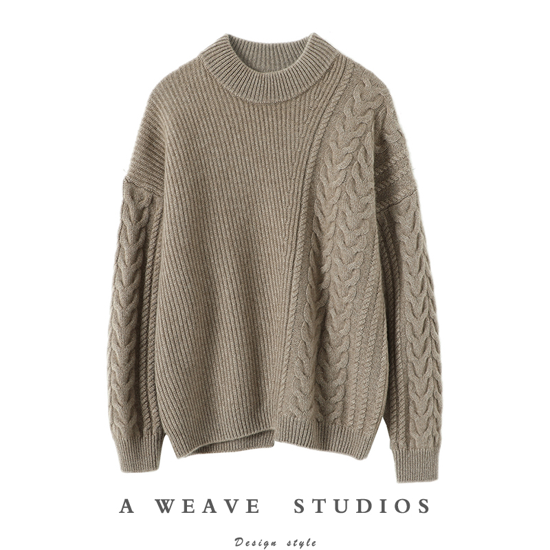 启超官方高端100%纯山羊绒衫