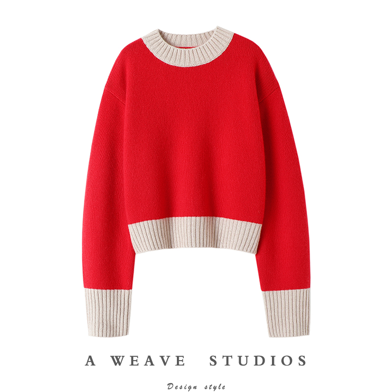 启超高端100%纯山羊绒衫