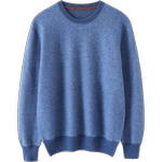 魅力男人~气质男士圆领羊绒衫加厚套头纯羊绒毛衣针织衫提花宽松