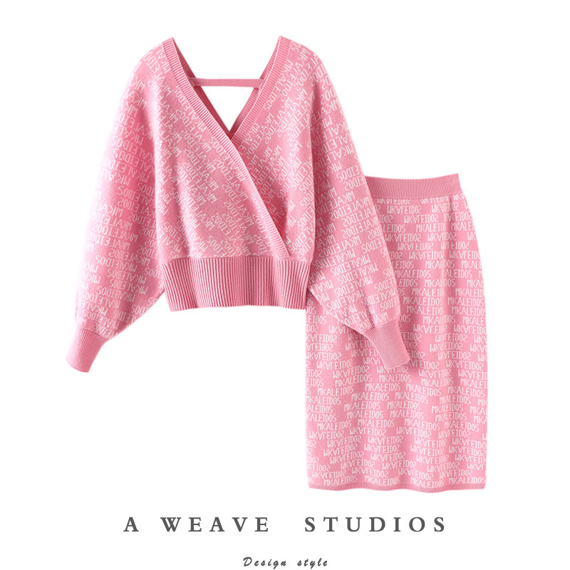 璀璨奇目！提花V领蝙蝠袖羊绒衫女羊绒毛衣宽松半身裙子加厚套装,女装/女士精品,羊绒衫,淘宝优惠券,粉丝福利购,淘宝优惠卷