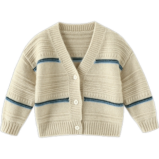 格外的好看~加厚儿童羊绒开衫女童男童纯羊绒毛衣针织开衫外套冬