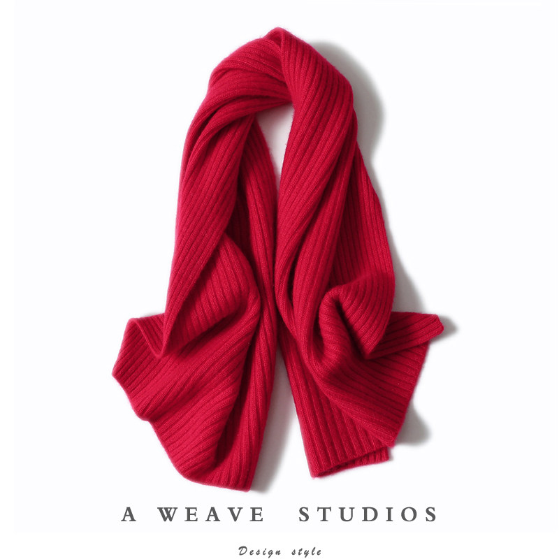 启超高端100%纯山羊绒围巾