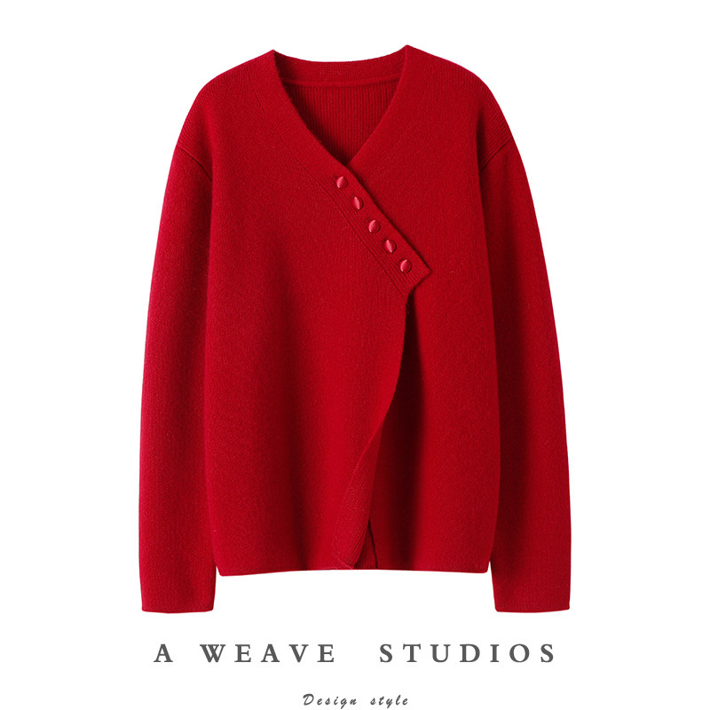 启超高端100%纯山羊绒衫