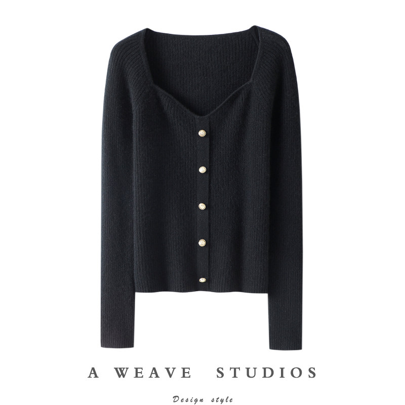 启超新生羡慕美~法式优雅纯山羊绒衫方领针织衫女毛衣修身打底衫,女装/女士精品,毛针织衫,淘宝优惠券,粉丝福利购,淘宝优惠卷