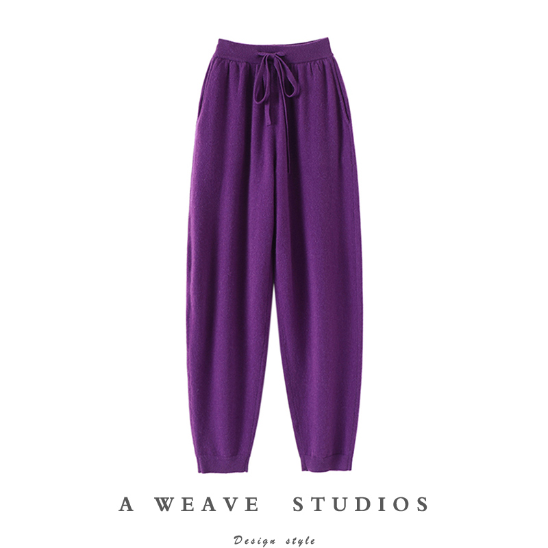 启超高端100%纯山羊绒裤