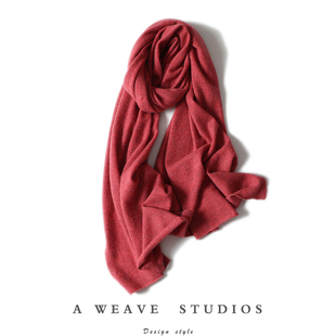 启超天生气质感！羊绒大披肩围巾两用女纯羊绒保暖空调屋披肩秋冬