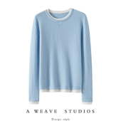 很喜欢 圆领100%纯山羊绒衫 女纯羊绒毛衣针织打底衫 真 秋冬季