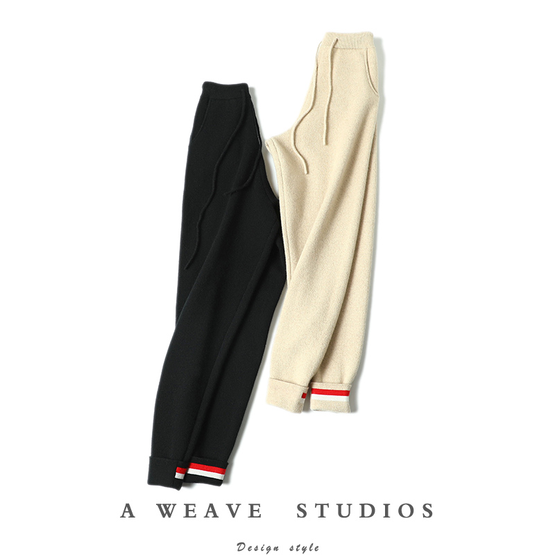 启超高端100%纯山羊绒裤