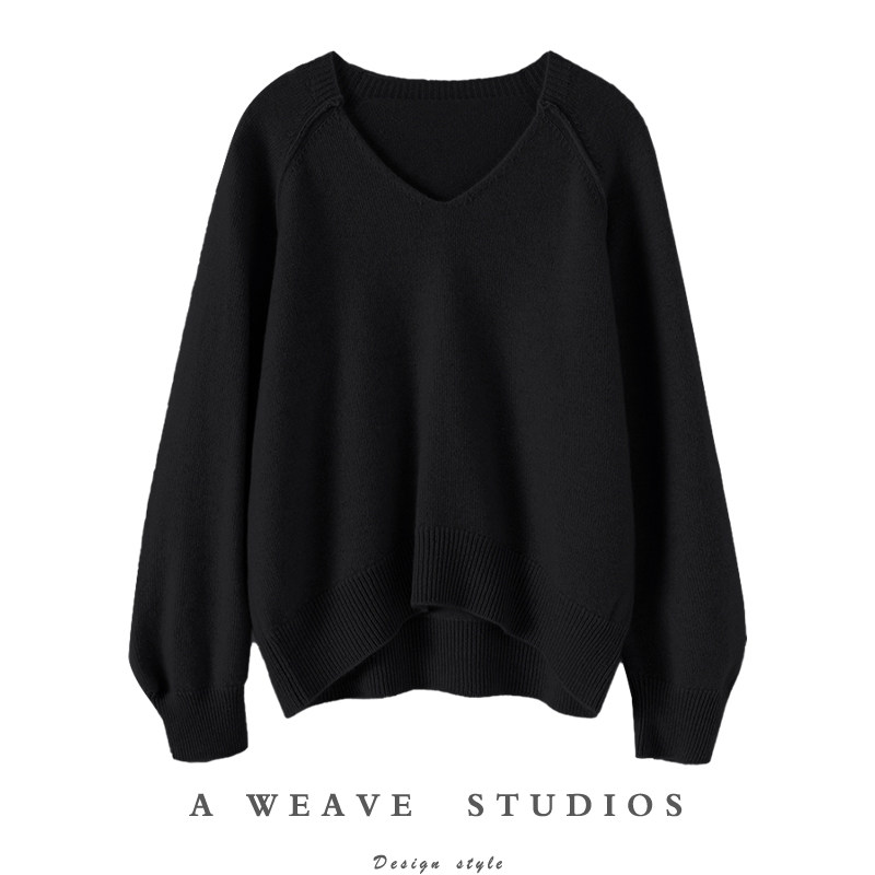 高端狠会穿！茉莉胭脂100%纯山羊绒衫张弛有度26支宽松V领毛衣,女装/女士精品,羊绒衫,淘宝优惠券,粉丝福利购,淘宝优惠卷