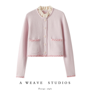 这件爱到不行 女纯羊绒毛衣针织外套秋冬 加厚100%纯山羊绒开衫