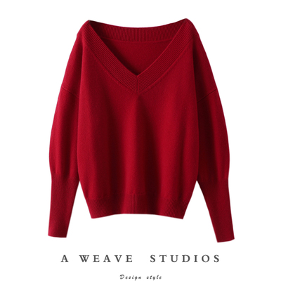 启超官方高端100%纯山羊绒衫