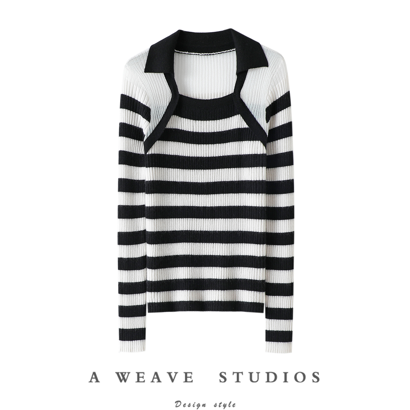 启超官方高端精纺100%纯山羊绒衫