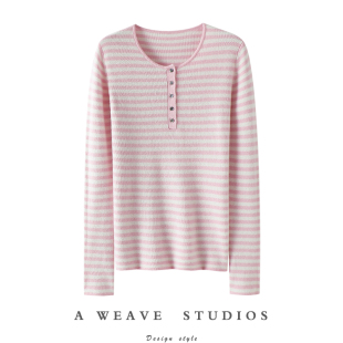 香里香气藏不住！秋冬圆领100%纯山羊绒衫女纯羊绒毛衣针织打底衫