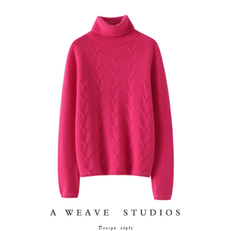 恰逢其时！重磅双股加厚100%纯山羊绒衫高领秋冬宽松打底衫毛衣