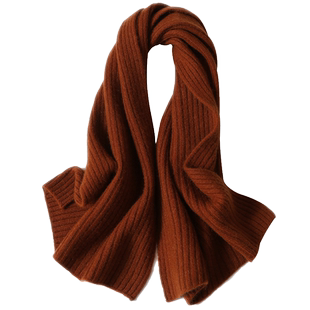 实物美S~方便短款加厚小围巾男女冬季加厚纯山羊绒针织围巾保暖