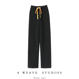 品质做工真赞！加厚羊绒裤子女外穿针织休闲裤直筒裤子大长裤冬