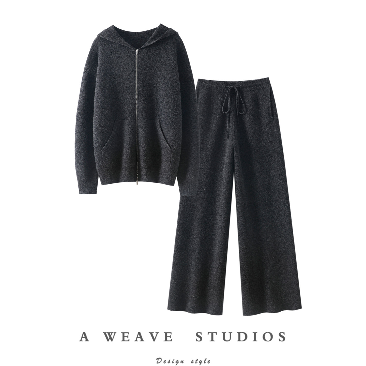 官方正品！王者套装~重磅加厚100%纯羊绒开衫女连帽毛衣阔腿裤子,女装/女士精品,羊绒衫,淘宝优惠券,粉丝福利购,淘宝优惠卷