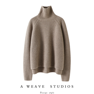 启超时髦张力 高领毛衣女重磅加厚羊绒针织衫 新款 秋冬 高领羊绒衫