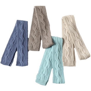 气质点缀推荐！加厚绞花纯山羊绒小围巾男女同款冬季百搭针织围脖