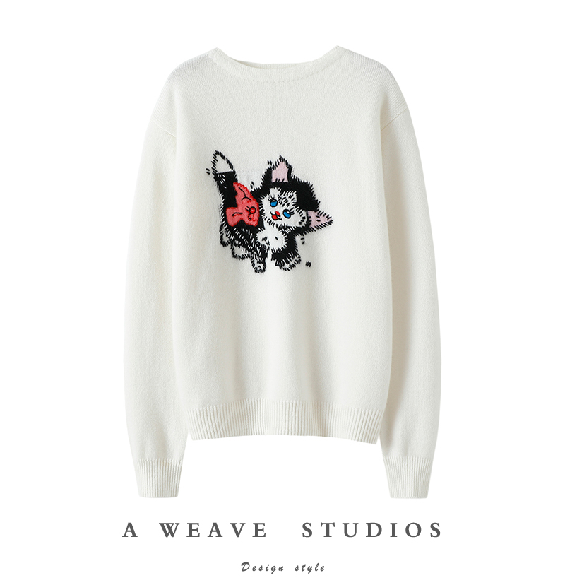 启超高端100%纯山羊绒衫