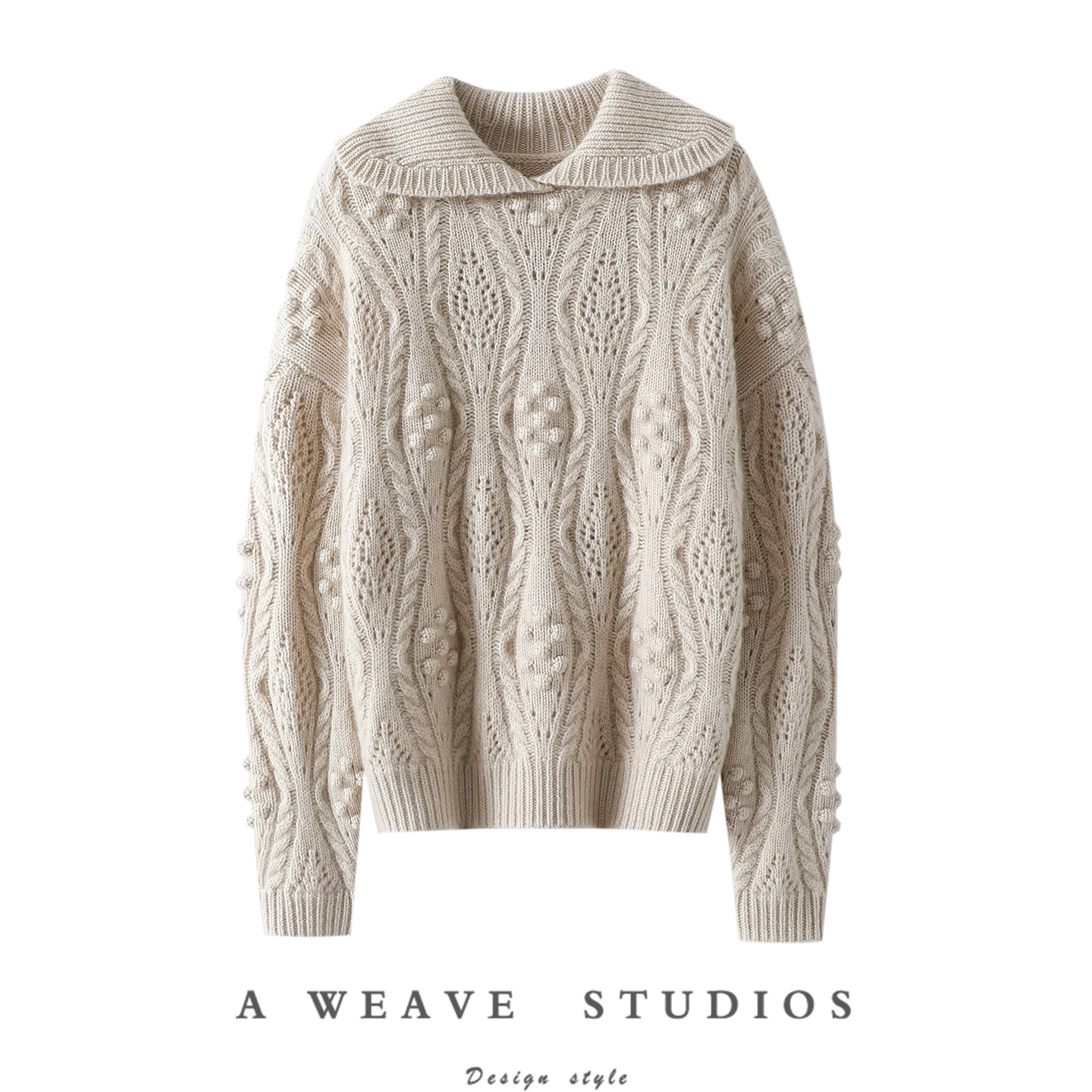 温柔的发光！加厚重工100%纯山羊绒衫女纯羊绒毛衣针织衫秋冬宽松,女装/女士精品,羊绒衫,淘宝优惠券,粉丝福利购,淘宝优惠卷