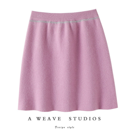 启超官方高端100%纯山羊绒裙