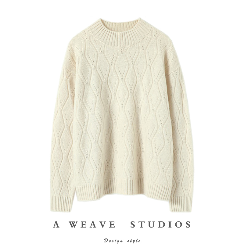 启超官方高端100%纯山羊绒衫