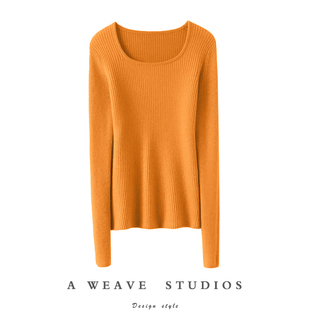 满满诚意！山羊绒衫100纯羊绒女圆领修身毛衣针织打底衫秋冬内搭