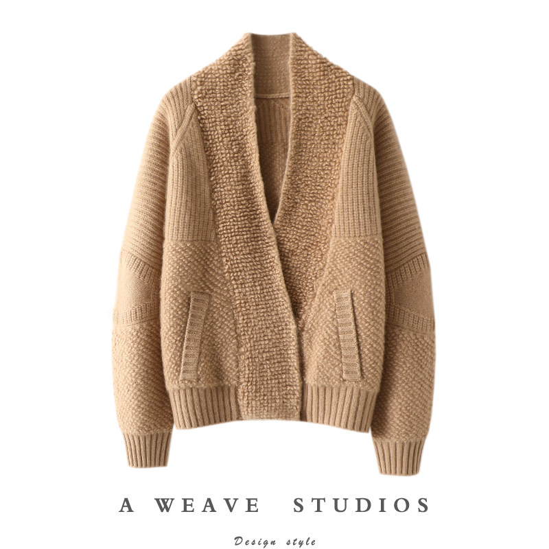 高颜暖奢！精髓~重磅加厚V领山羊绒开衫女纯羊绒毛衣针织开衫外套,女装/女士精品,羊绒衫,淘宝优惠券,粉丝福利购,淘宝优惠卷