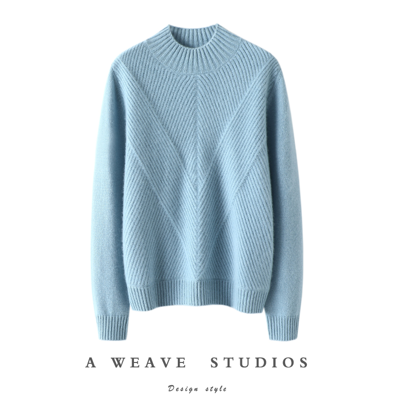 启超高端100%纯山羊绒衫