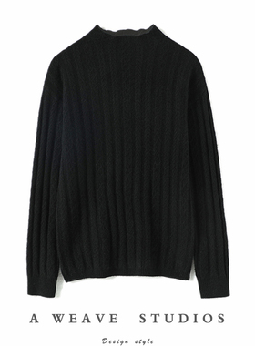 上身太通勤百搭了！半高领100%纯山羊绒衫女纯羊绒毛衣针织打底衫