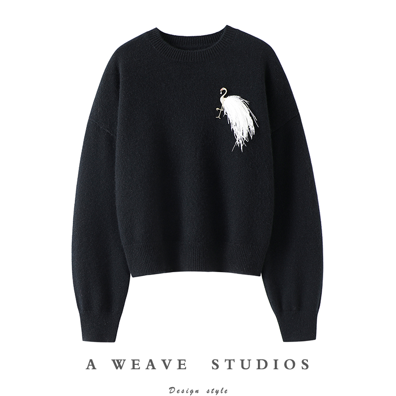 启超官方高端100%纯山羊绒衫