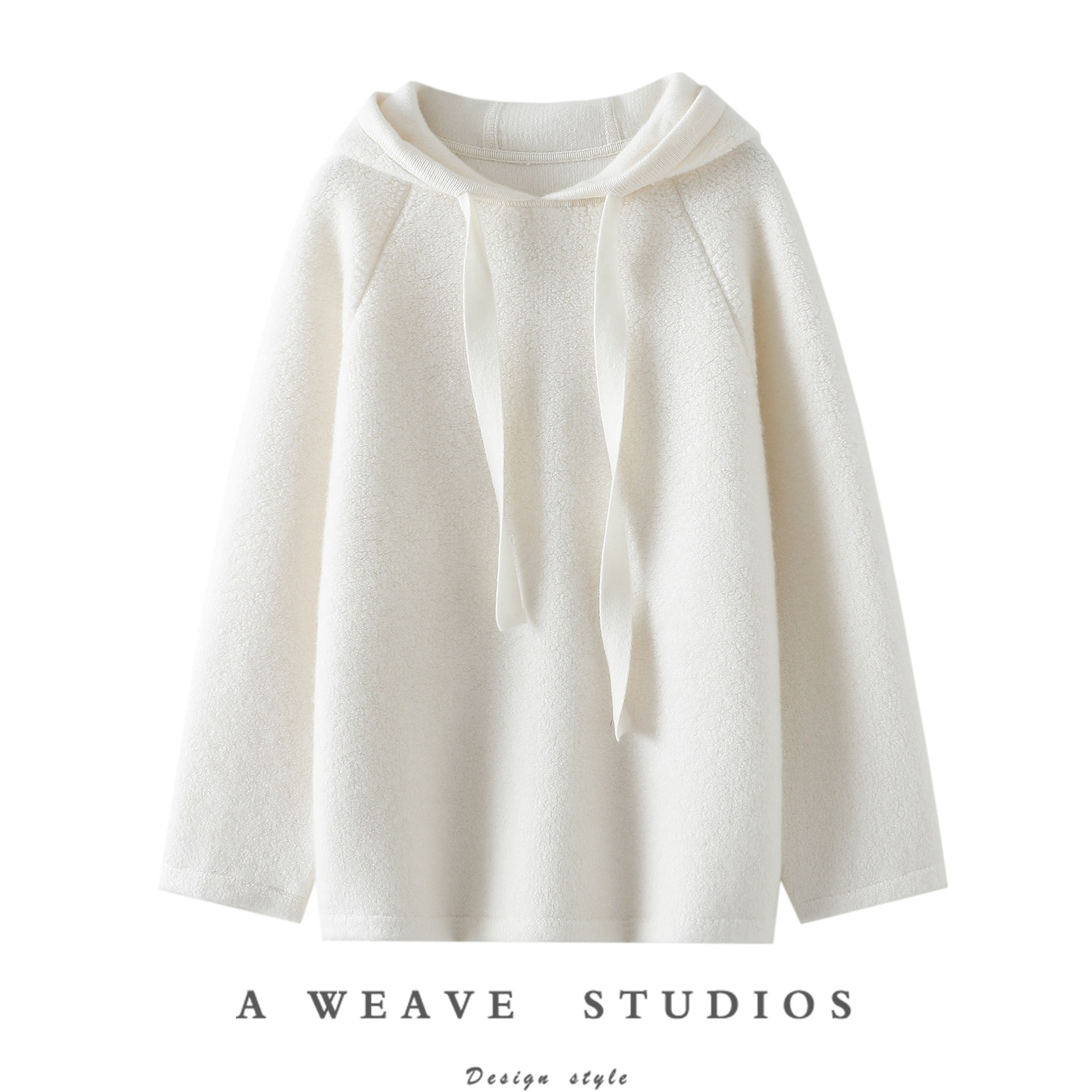 谁穿不心动！重磅加厚圈圈针100%纯山羊绒帽衫女连帽毛衣宽松新款,女装/女士精品,羊绒衫,淘宝优惠券,粉丝福利购,淘宝优惠卷