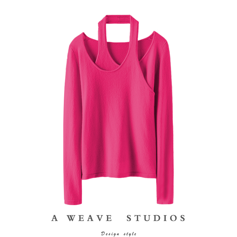 启超高端100%纯山羊绒衫