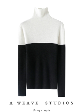 上身好好看！迷S人了~高领100%纯山羊绒衫女纯羊绒毛衣针织打底衫