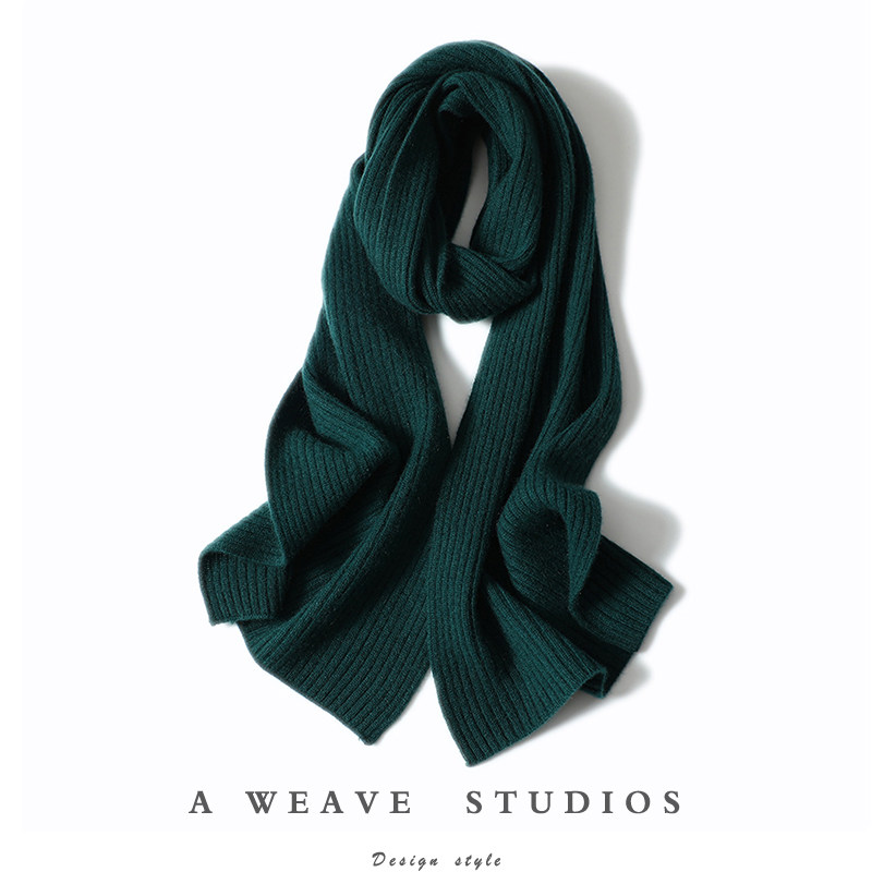 太好搭配了！加厚100%纯山羊绒围巾男女通用保暖百搭针织围巾冬季
