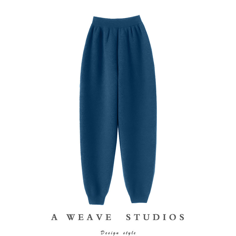 裤型品相好！重磅加厚100%纯山羊绒裤子女外穿针织裤子哈伦裤冬季