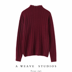 启超官方正品！半高领100%纯山羊绒衫女纯羊绒毛衣针织打底衫秋冬