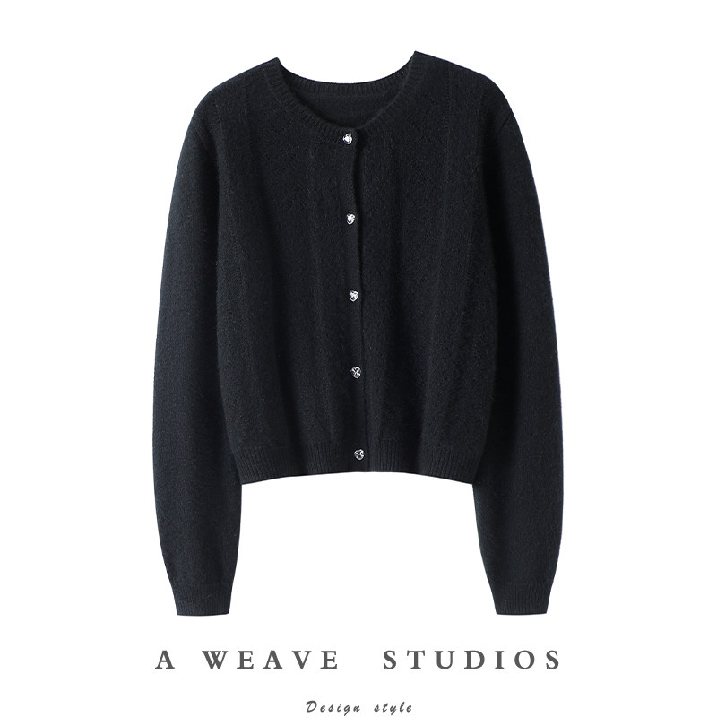 真的好仙！！圆领100%纯山羊绒开衫女纯羊绒毛衣针织开衫小外套,女装/女士精品,羊绒衫,淘宝优惠券,粉丝福利购,淘宝优惠卷