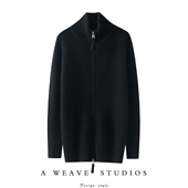 这版 型太爱了 小中长款 哇 加厚100%纯山羊绒拉链开衫 女高领外套