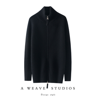 加厚100%纯山羊绒拉链开衫 哇 小中长款 型太爱了 女高领外套 这版